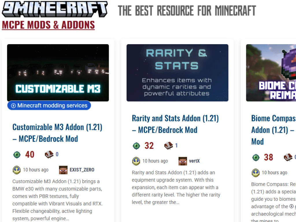 pagina de inicio de 9minecraft