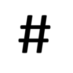 escribir símbolo hashtag, numeral o gato