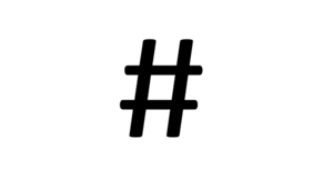 escribir símbolo hashtag, numeral o gato